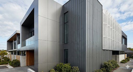 Commercial cladding on an office building